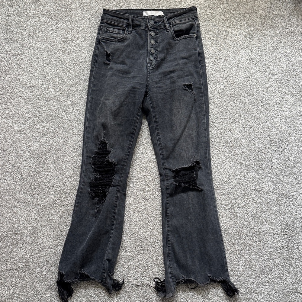 Hidden Distressed Black Jeans